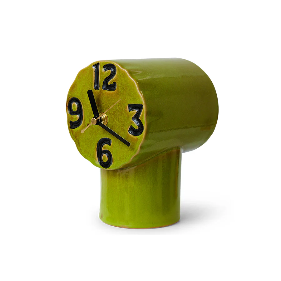 Retro Ceramic Clock Olive - Image 3