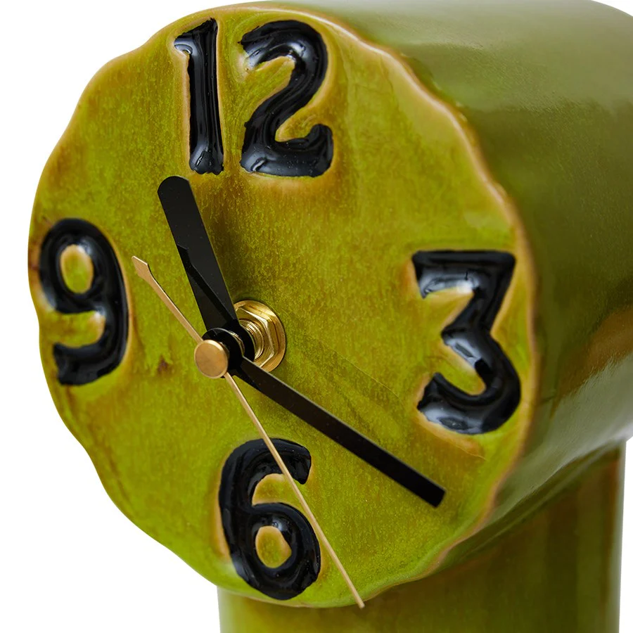 Retro Ceramic Clock Olive - Image 4
