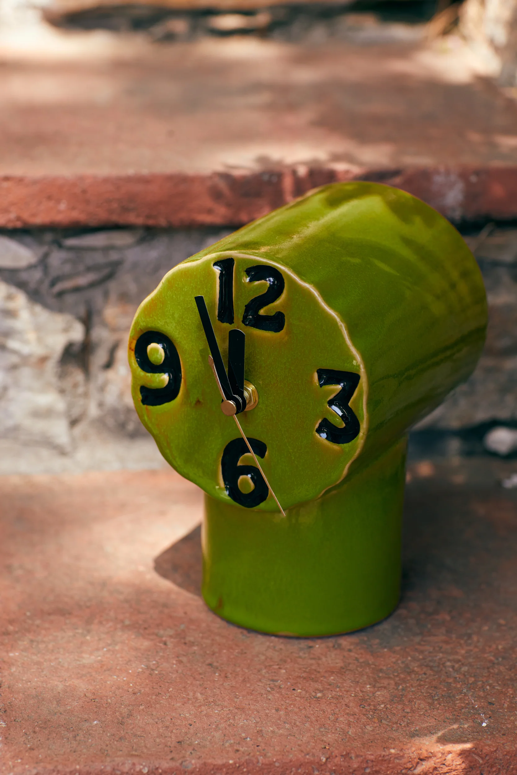 Retro Ceramic Clock Olive - Image 5