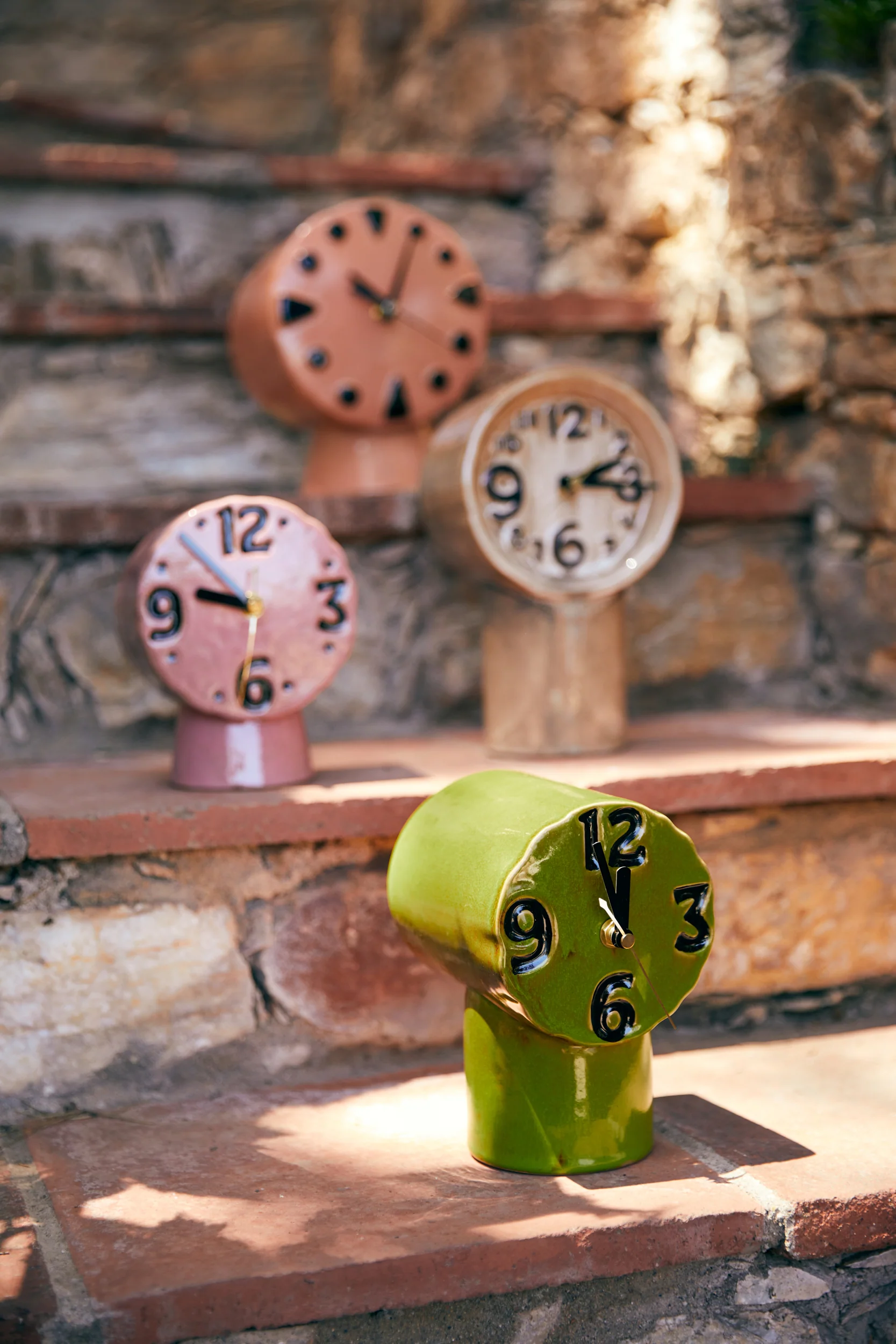 Retro Ceramic Clock Olive - Image 7