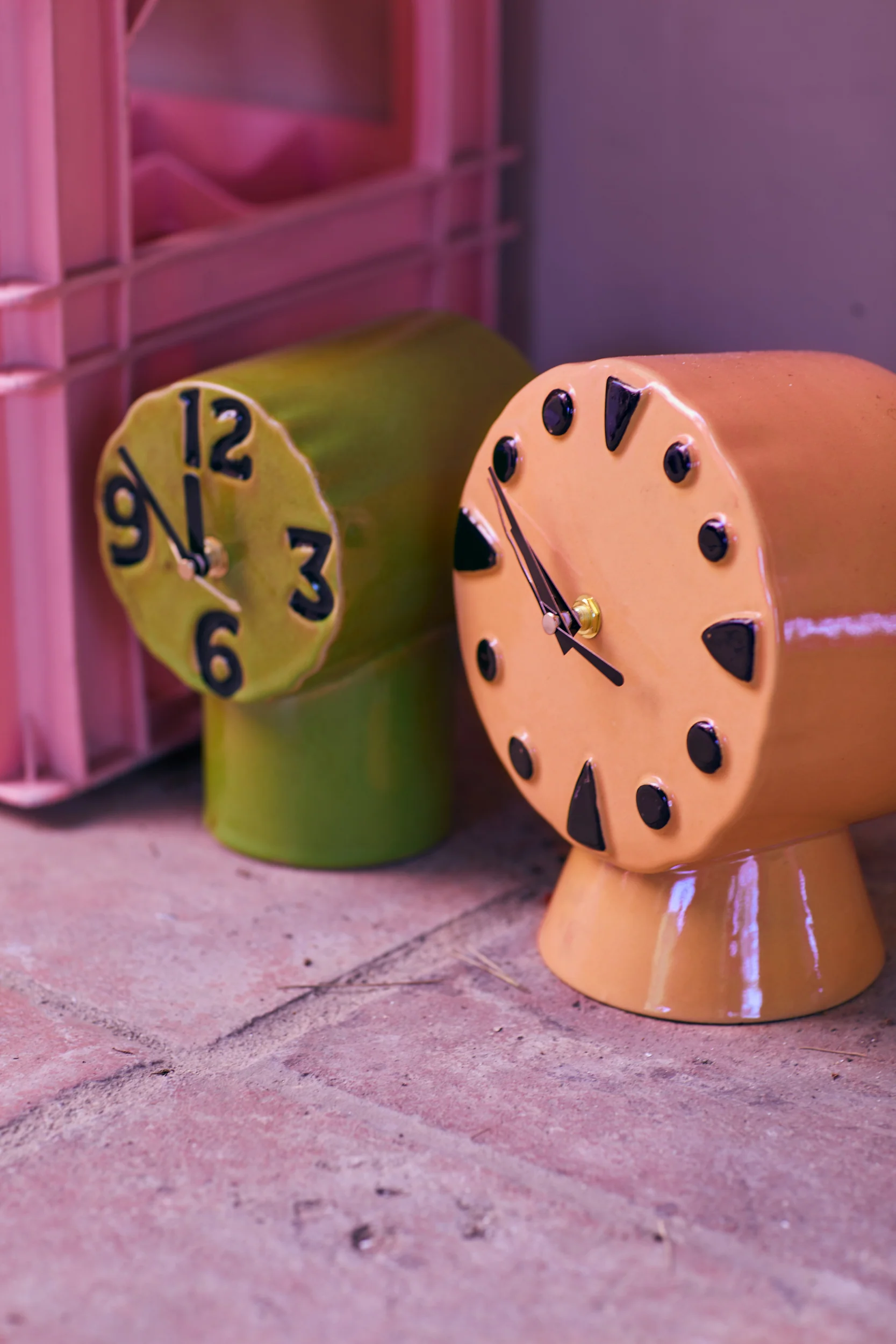 Retro Ceramic Clock Peach - Image 5