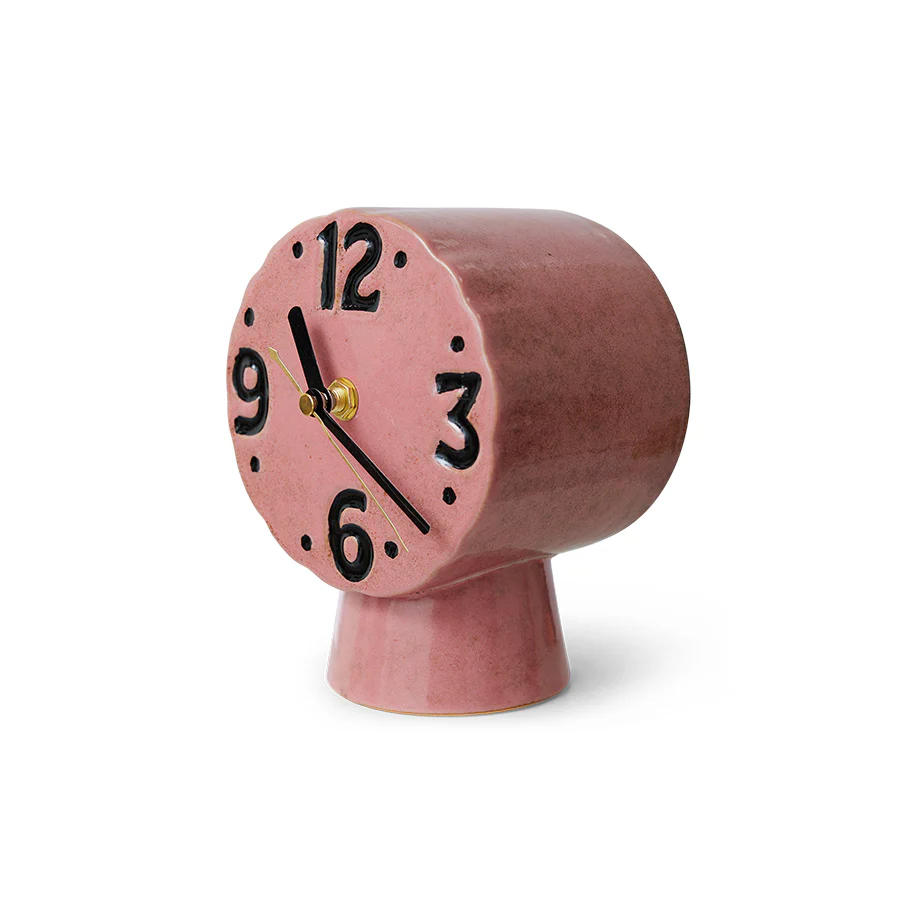 Retro Ceramic Clock Pink - Image 2