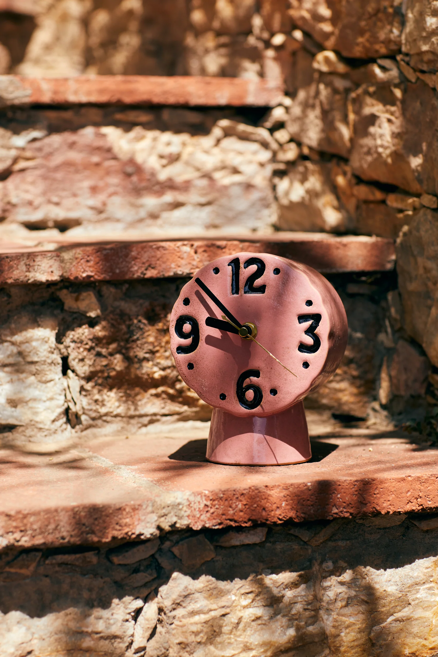 Retro Ceramic Clock Pink - Image 5