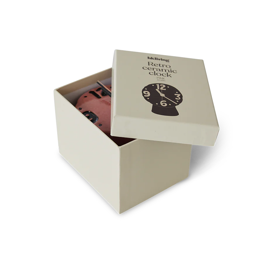 Retro Ceramic Clock Pink - Image 8