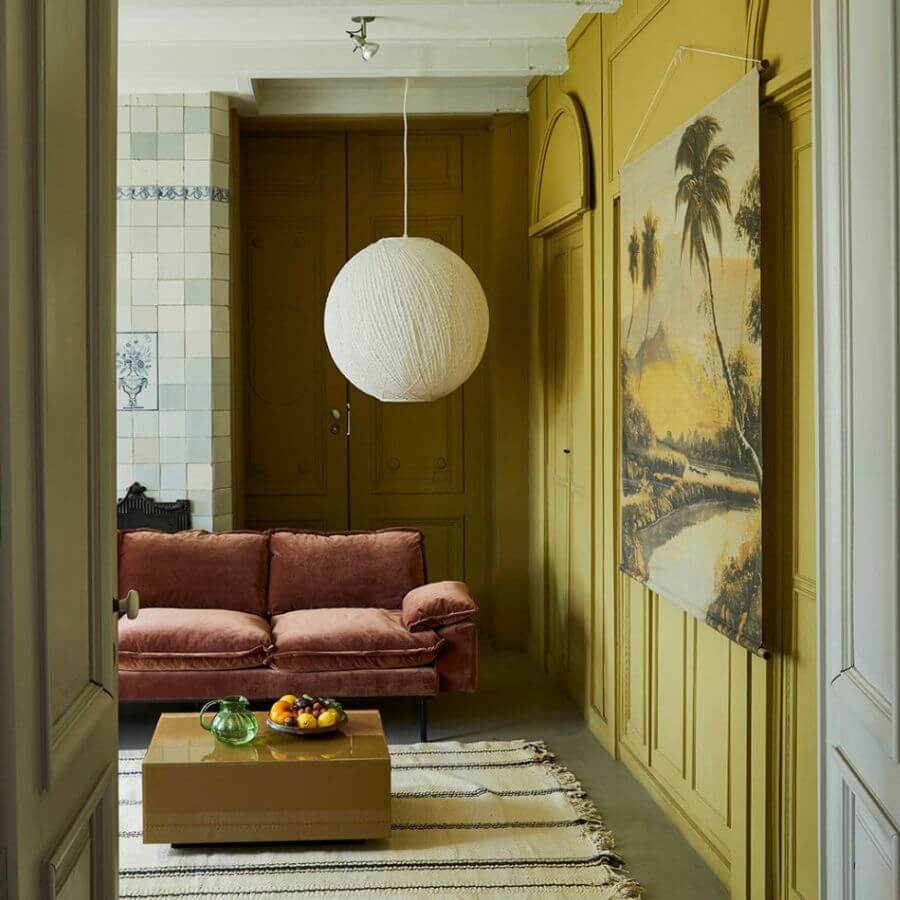 Retro Sofa: 3- Seats, Royal Velvet, Magnolia - Image 2
