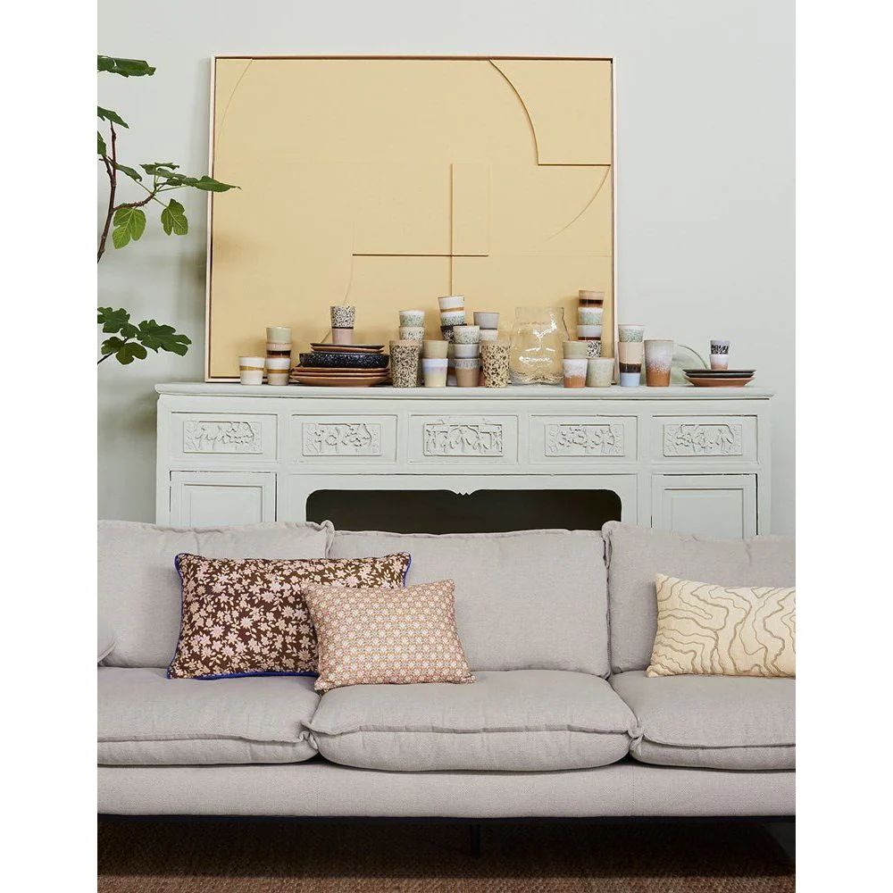 Retro Couch: 4 Seats, Corduroy Rib, Cream - Image 2