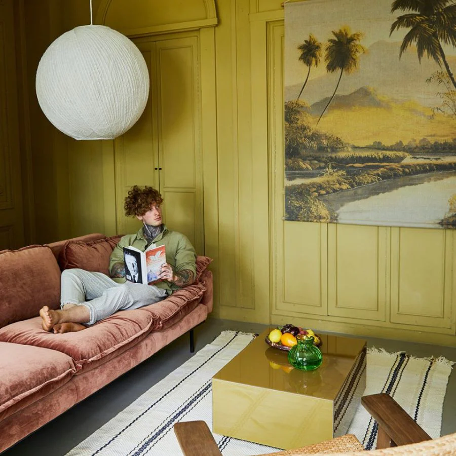Retro Sofa : 4-Seats, Royal Velvet, Magnolia - Image 4