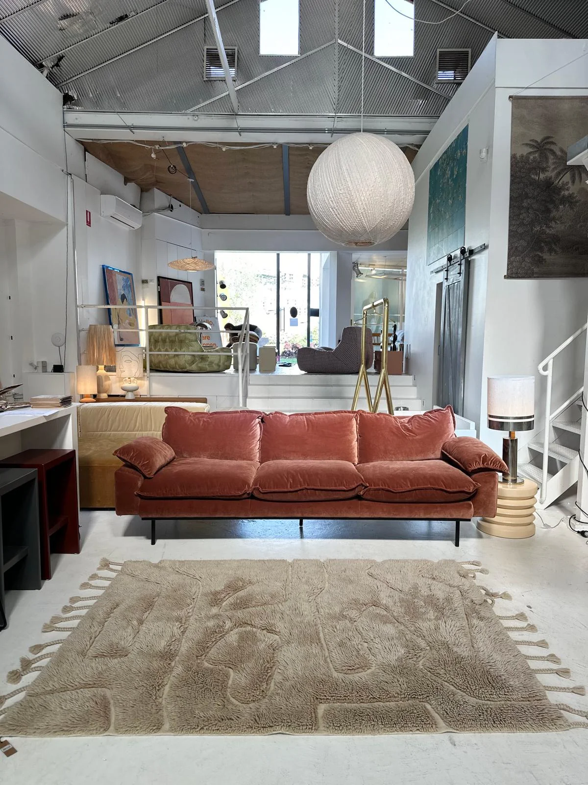 Retro Sofa : 4-Seats, Royal Velvet, Magnolia - Image 5