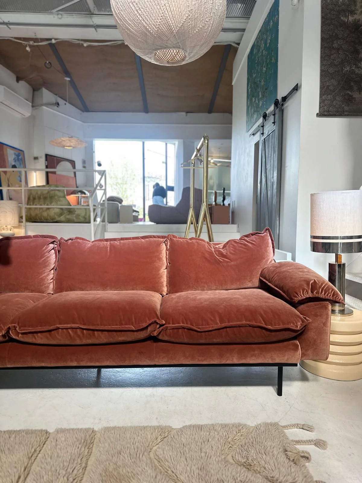 Retro Sofa : 4-Seats, Royal Velvet, Magnolia - Image 6