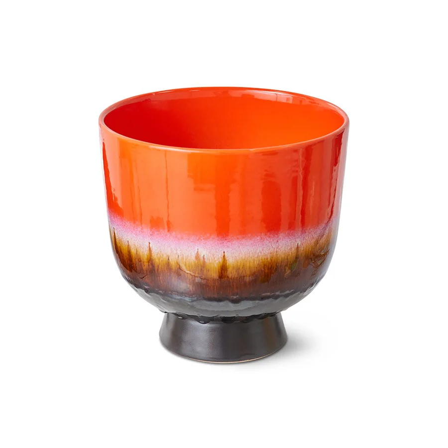 Retro Flower Pot Cherry Red - Image 2