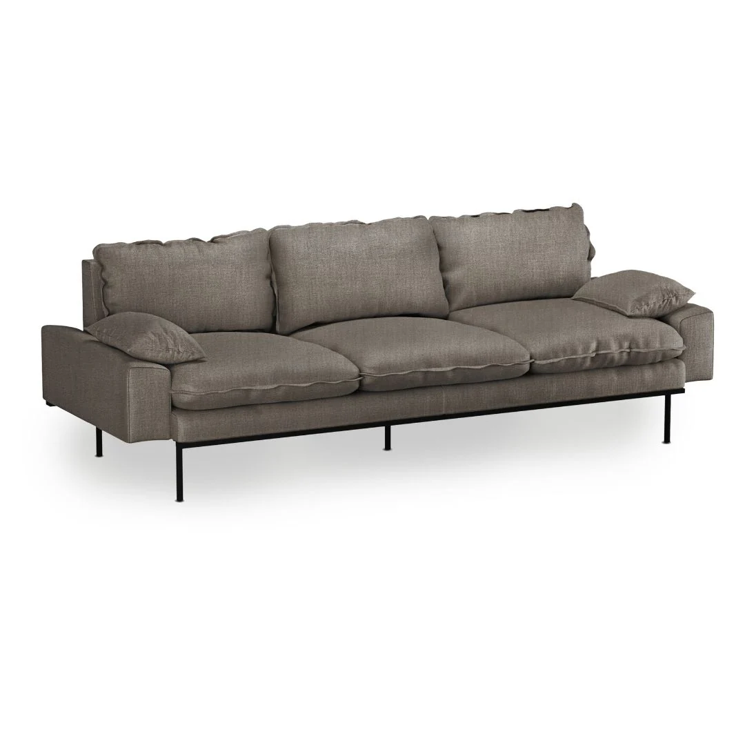 Retro Sofa: 4-Seats, Pure, Earth - Image 3