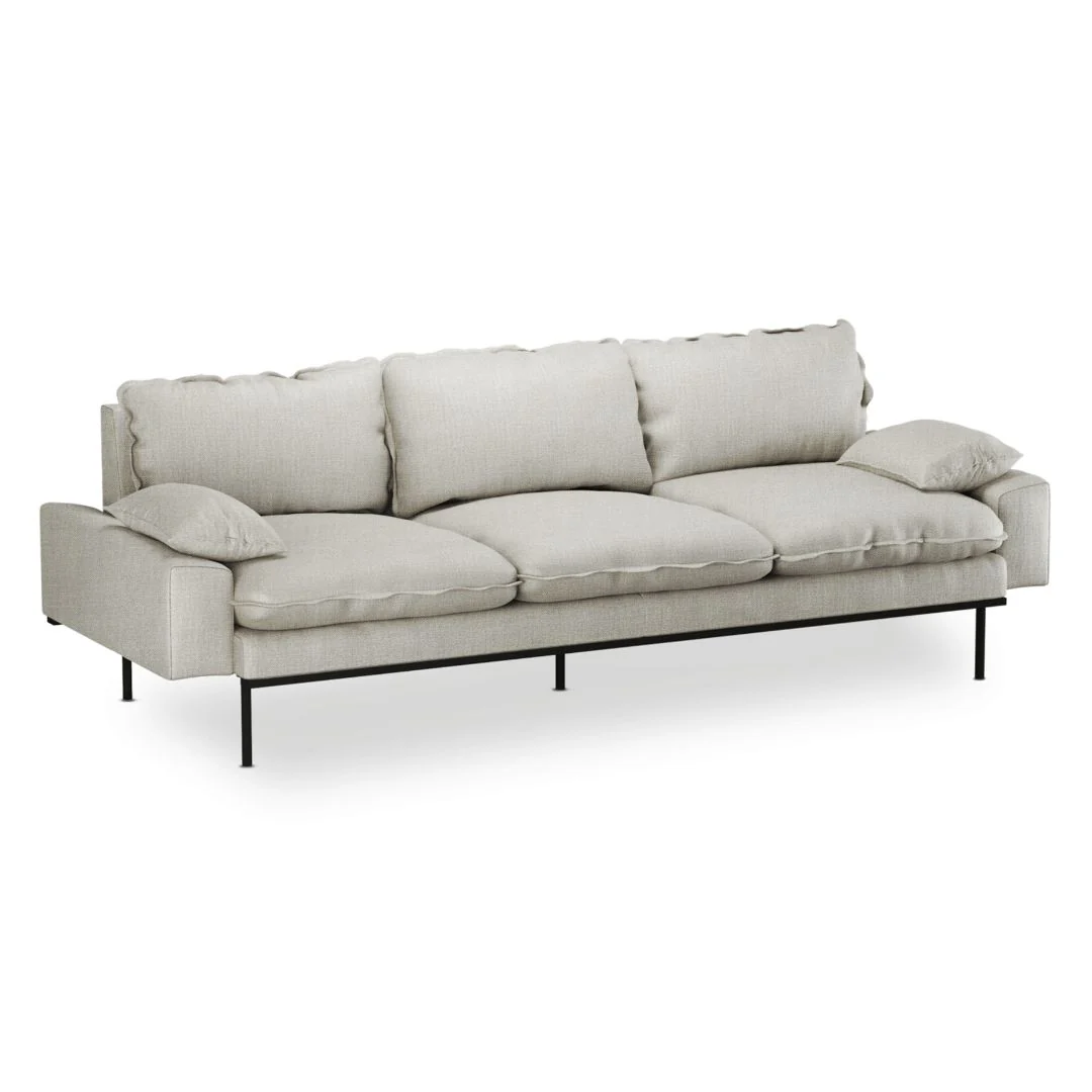Retro Sofa: 4-Seats, Pure, Ivory - Image 3
