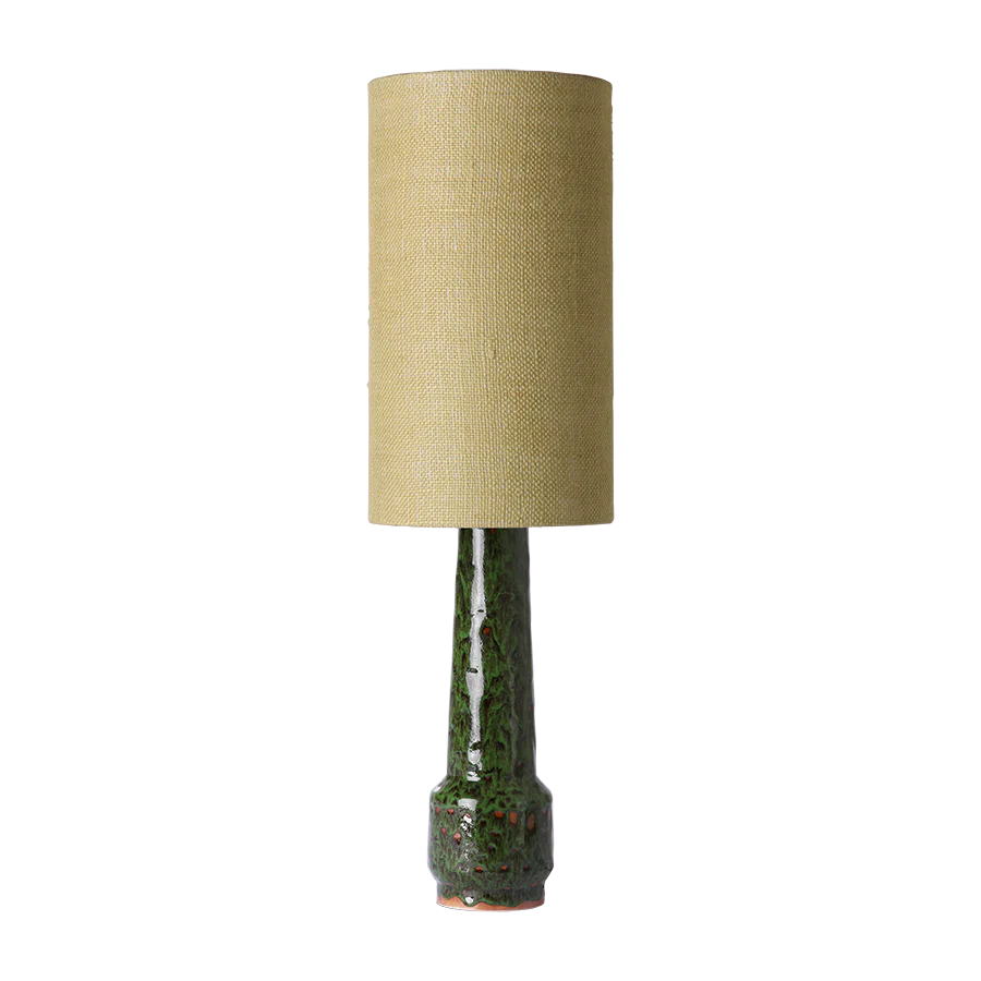 Retro Stoneware Lamp Base Green - Image 3