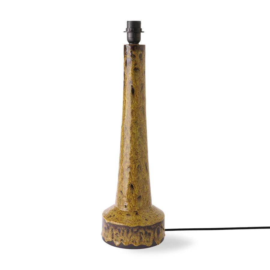 Retro Stoneware Lamp Base Mustard - Image 3