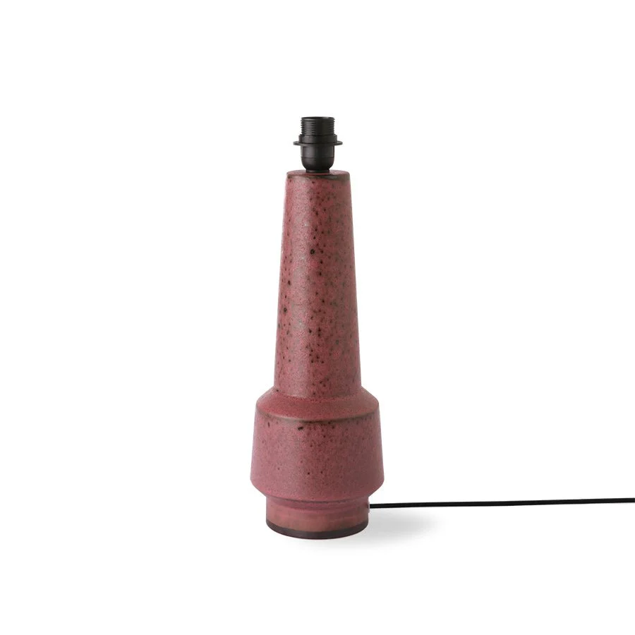 Retro Stoneware Lamp Base Purple - Image 3