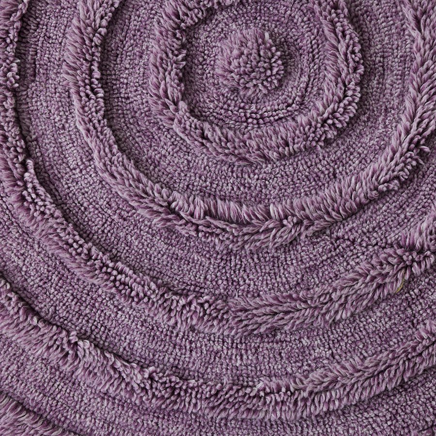 Round Woollen Rug Lilac - Image 2