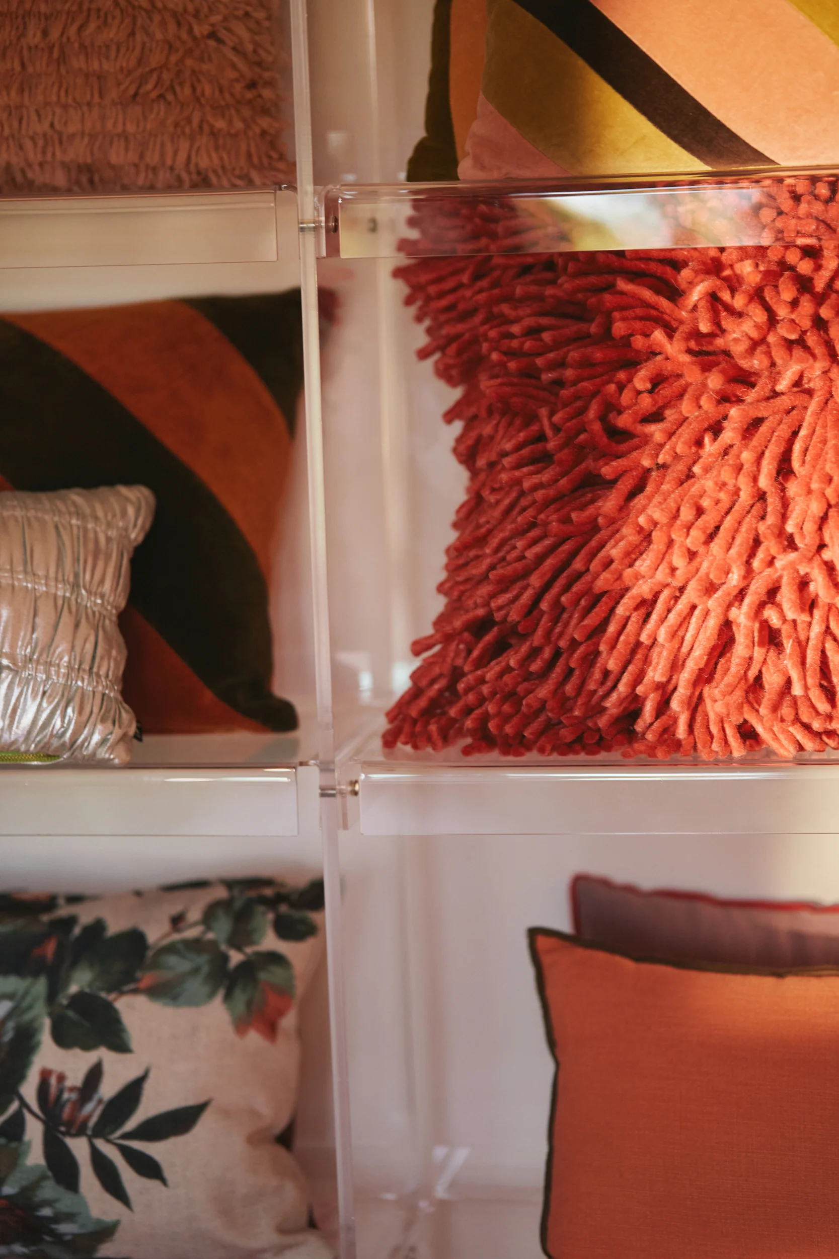 Rugged Woolen Cushion Cherry Red - Image 5