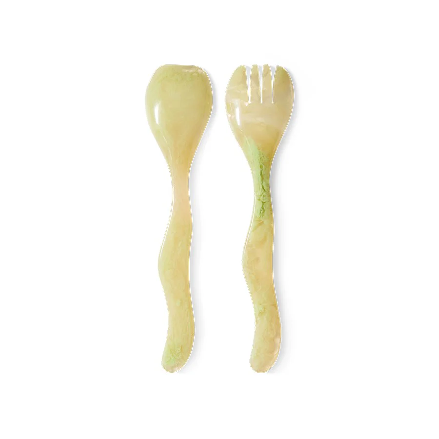 Salad Cutlery, Mist Green (Set Of 2) - Image 3