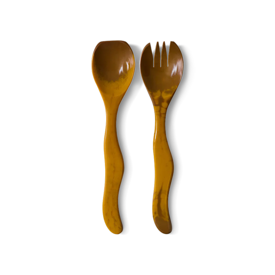 Salad Cutlery, Ochre (Set Of 2) - Image 5