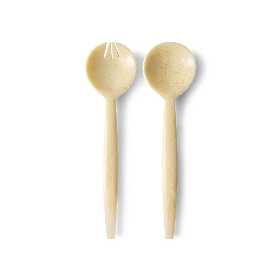 Salad Cutlery, Vanilla (Set of 2)