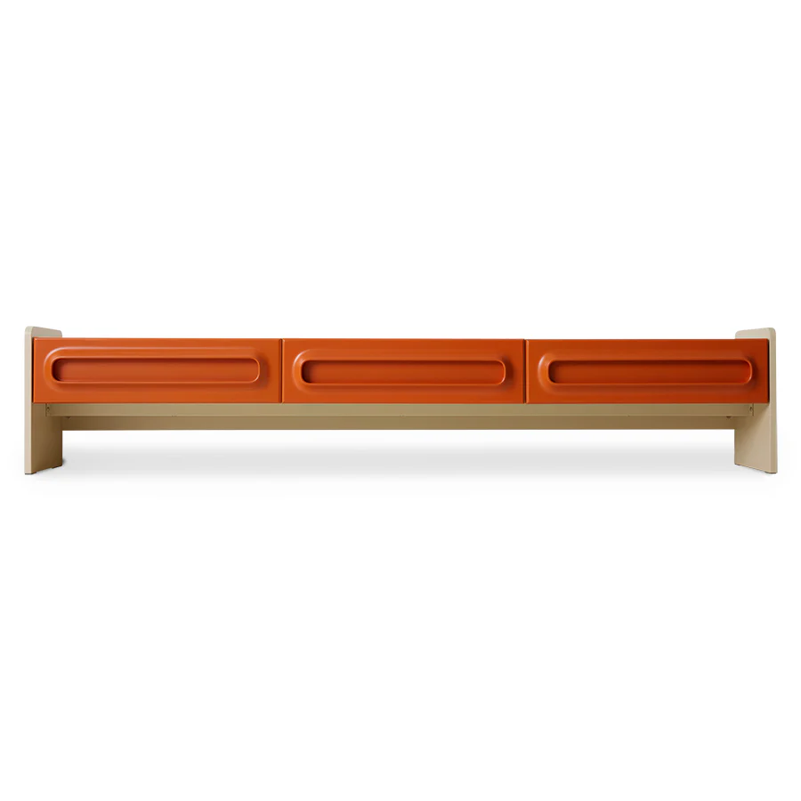 Space Lowboard, Orange/ Cream