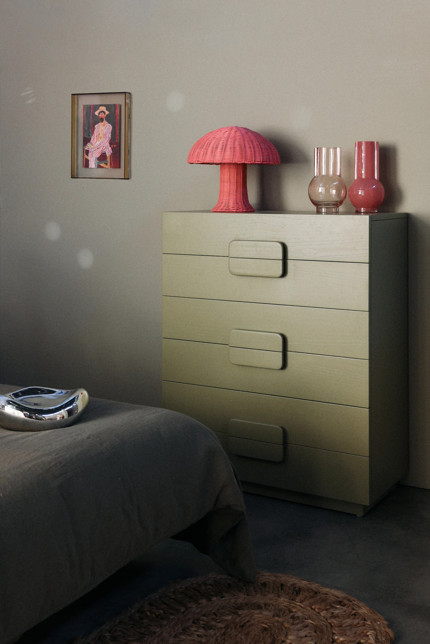 Spacious Drawer Cabinet Army Green - Image 4