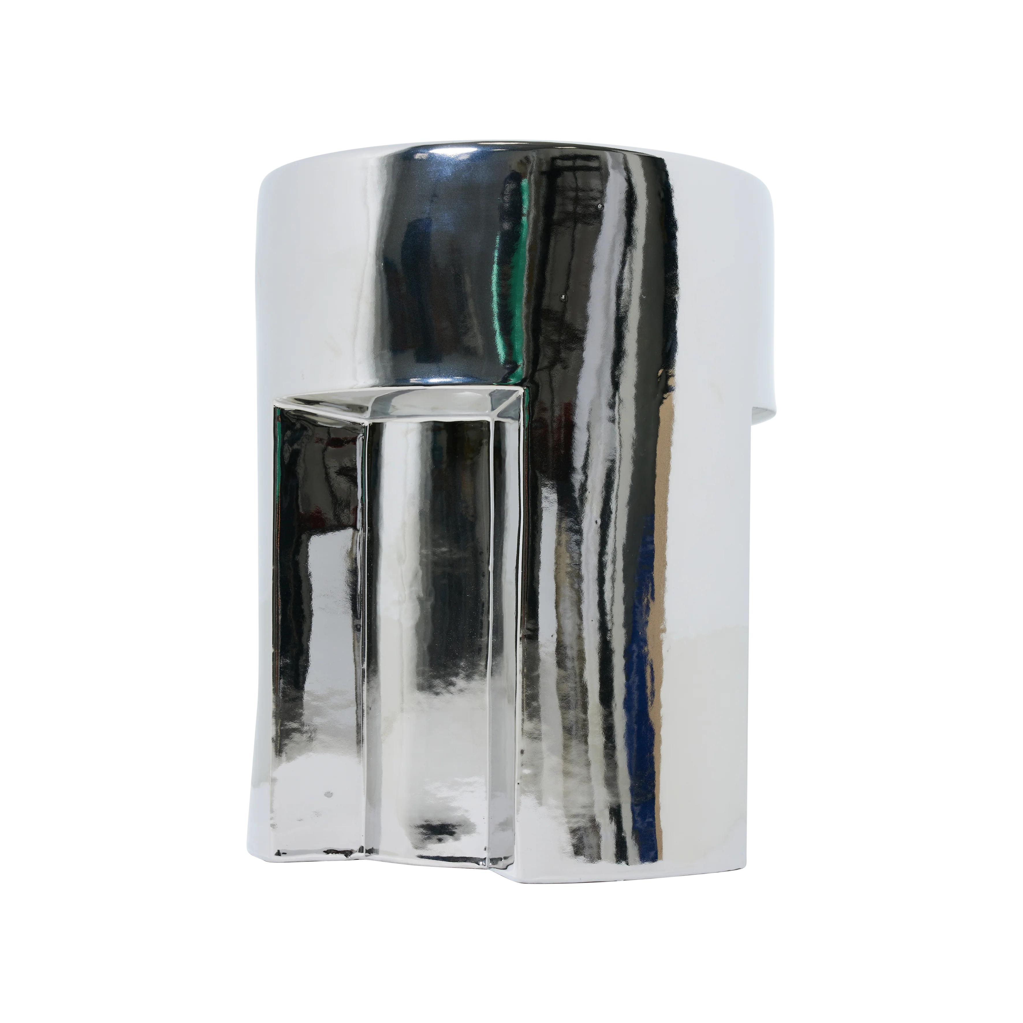 Stoneware Side Table Chrome - Image 3