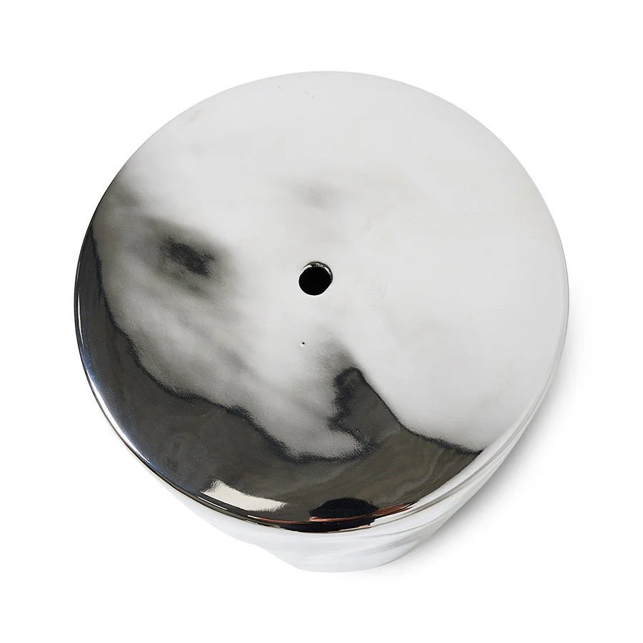 Stoneware Side Table Chrome - Image 4