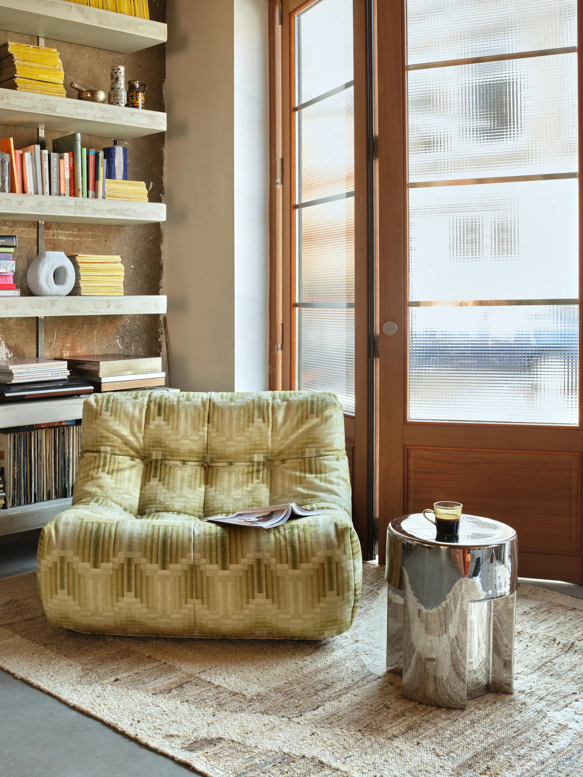 Stoneware Side Table Chrome - Image 6