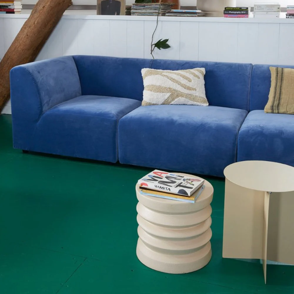 Stoneware Side Table Cream - Image 4