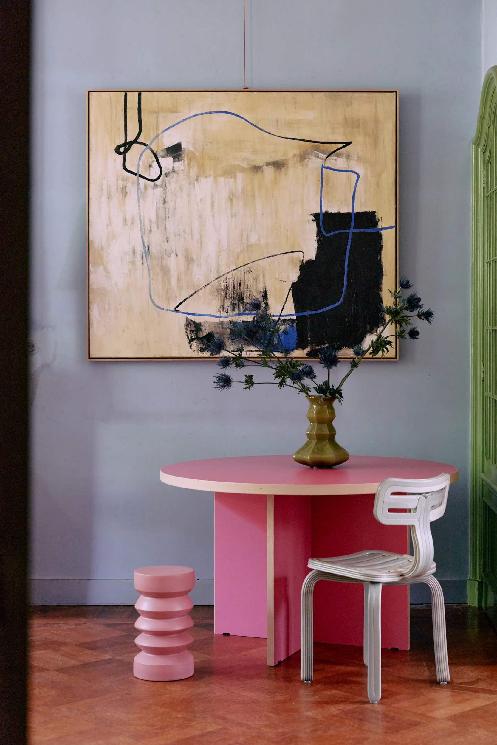 Stoneware Side Table, Rouge - Image 2