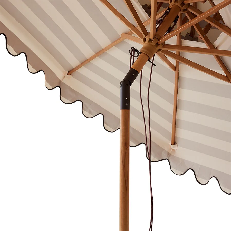 Striped Patio Umbrella Stracciatella - Image 4