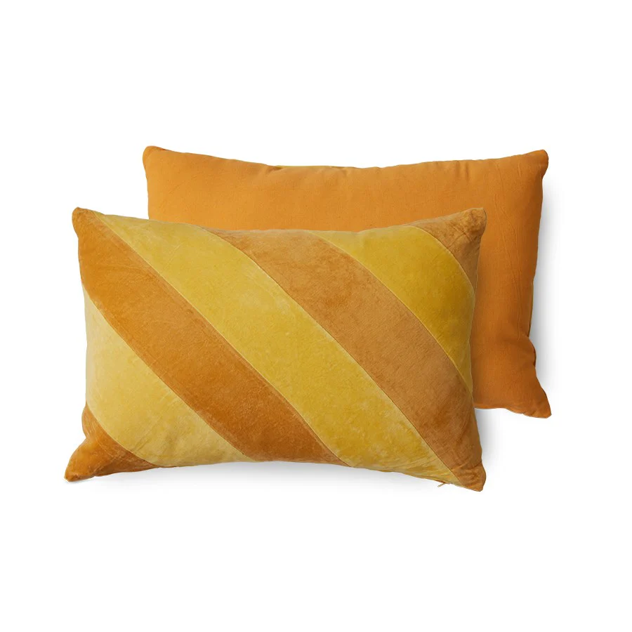 Striped Velvet Cushion April (60x40cm)