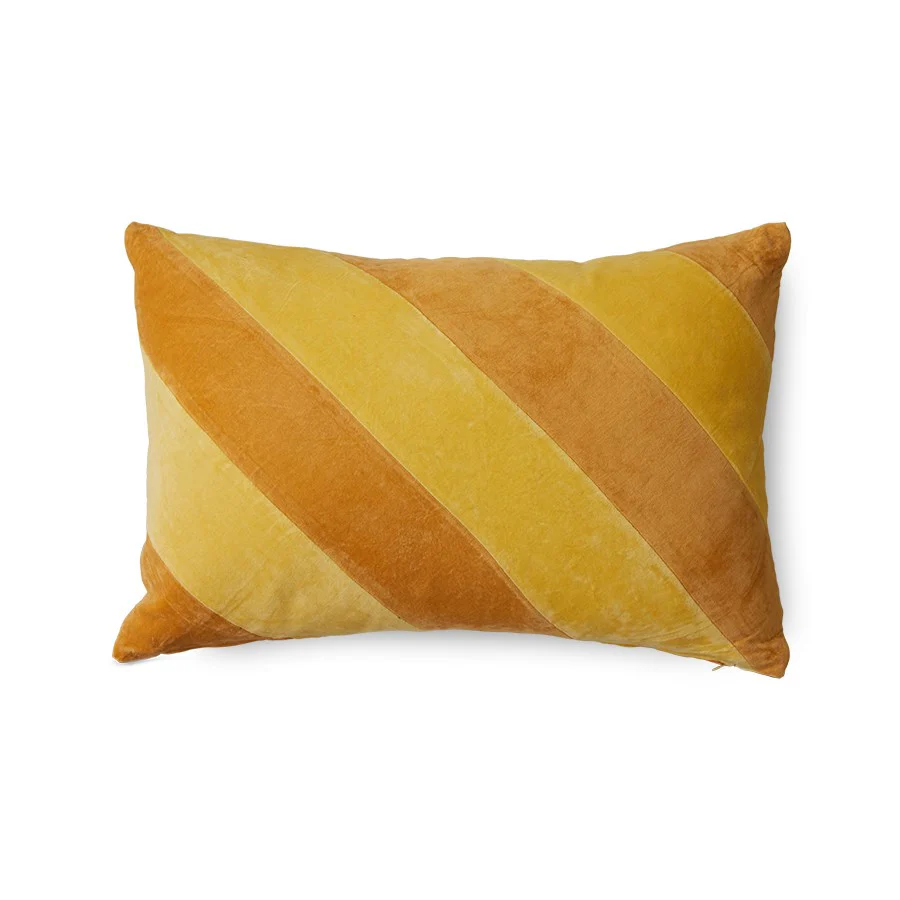 Striped Velvet Cushion April (60x40cm) - Image 2
