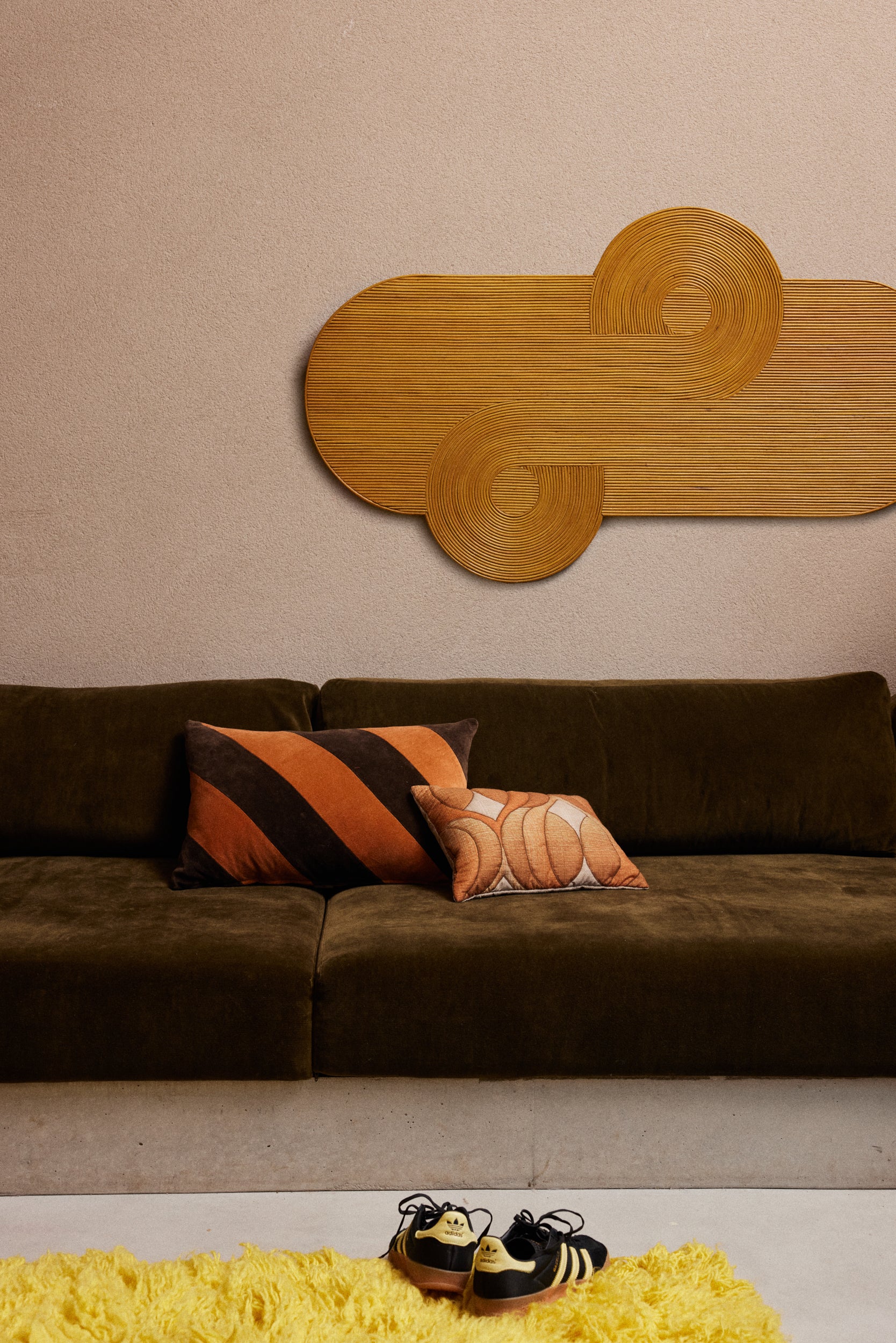 Striped Velvet Cushion September (60x40) - Image 6
