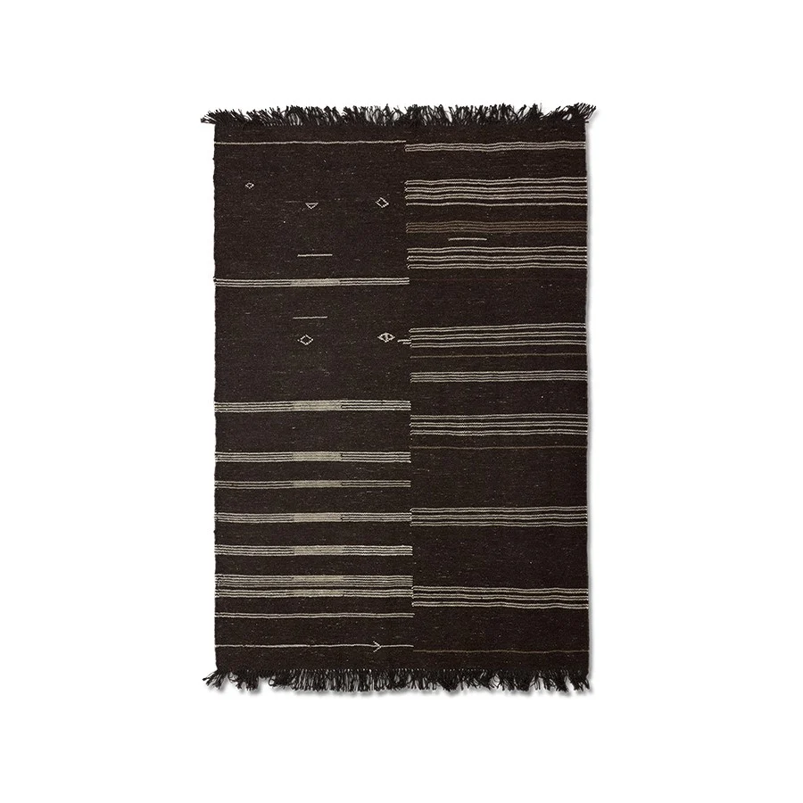 Striped Woolen Kelim Brown (150X240cm) - Image 3