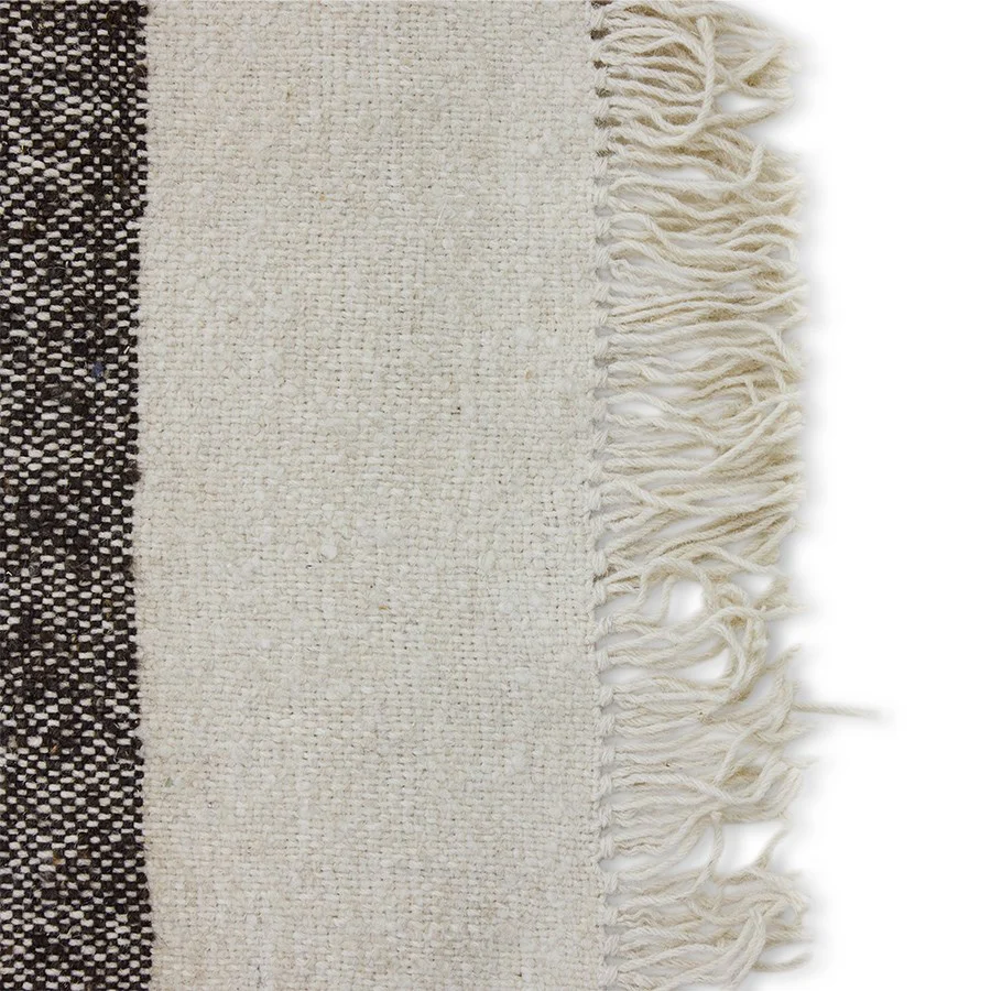 Striped Woolen Kelim Cream (200X300cm) - Image 3