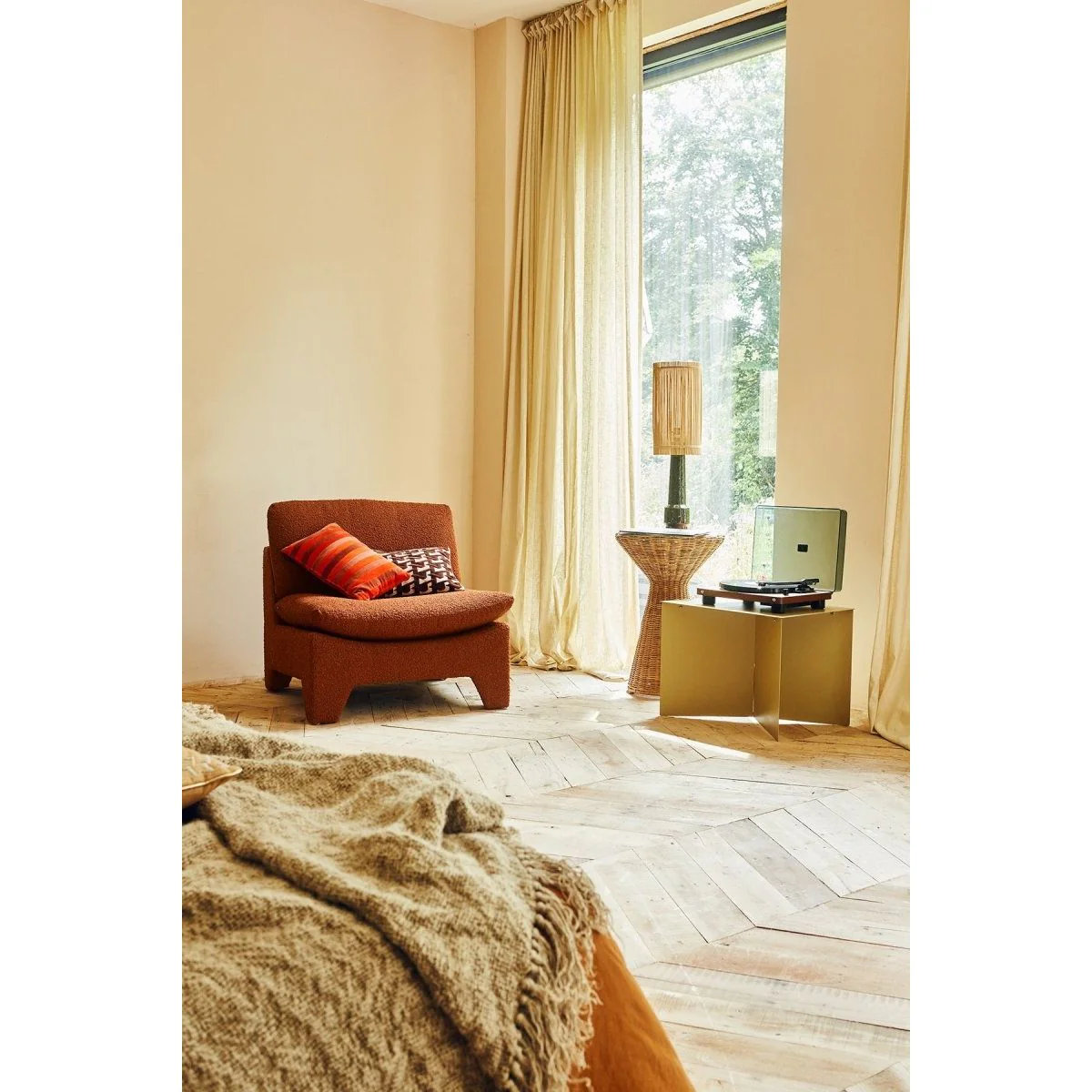Tall Rattan Side Table - Image 2