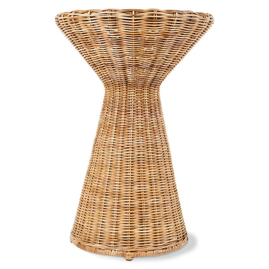Tall Rattan Side Table - Image 3