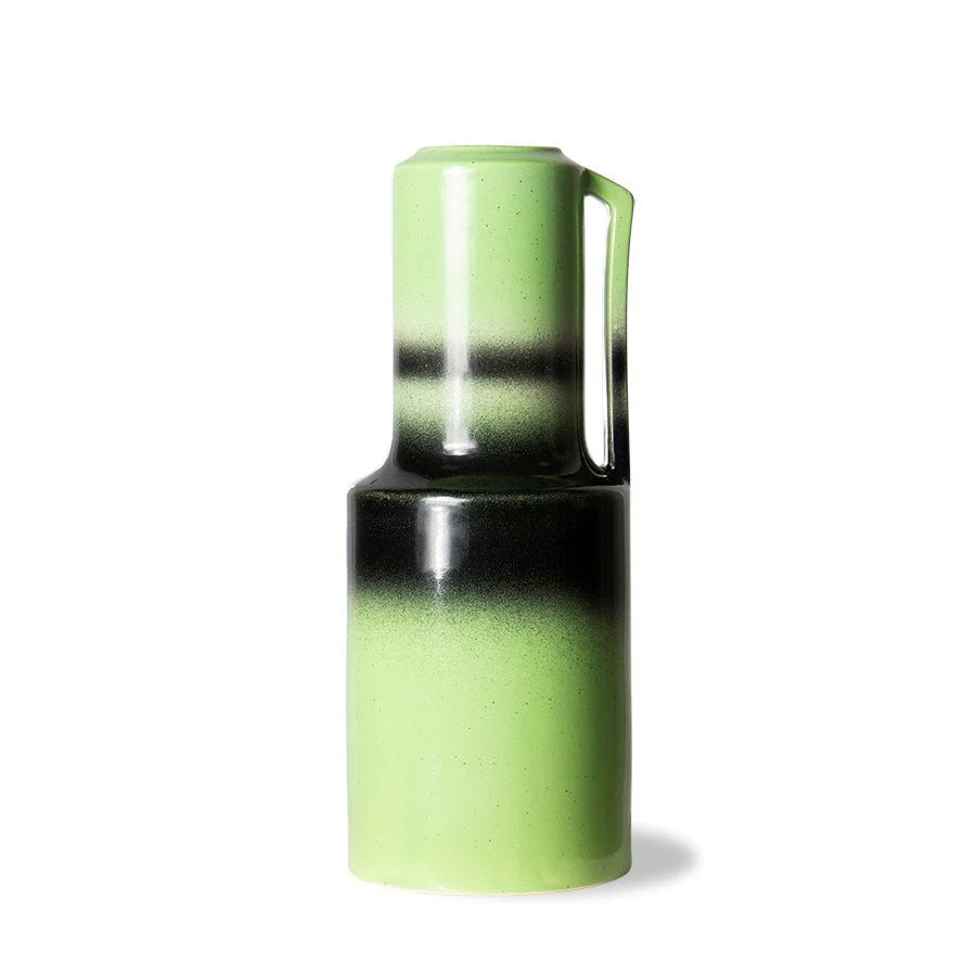 The Emeralds Ceramic Vase Green with Handle