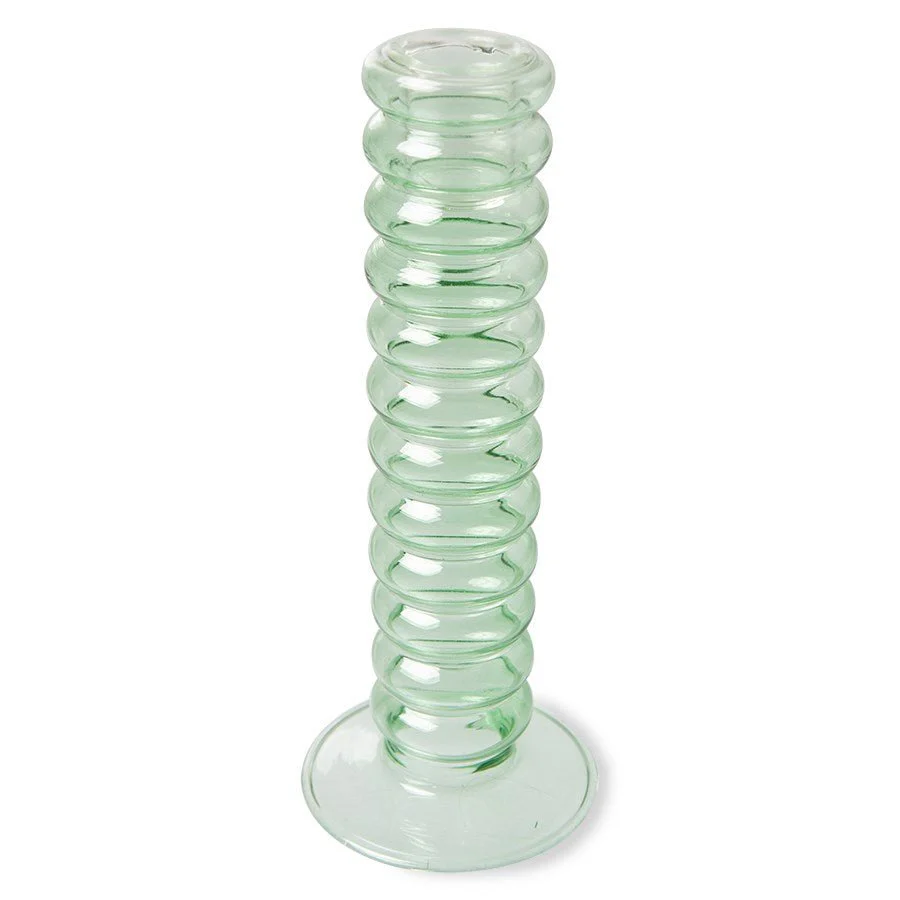 The Emeralds Glass Candle Holder L Mint Green - Image 3