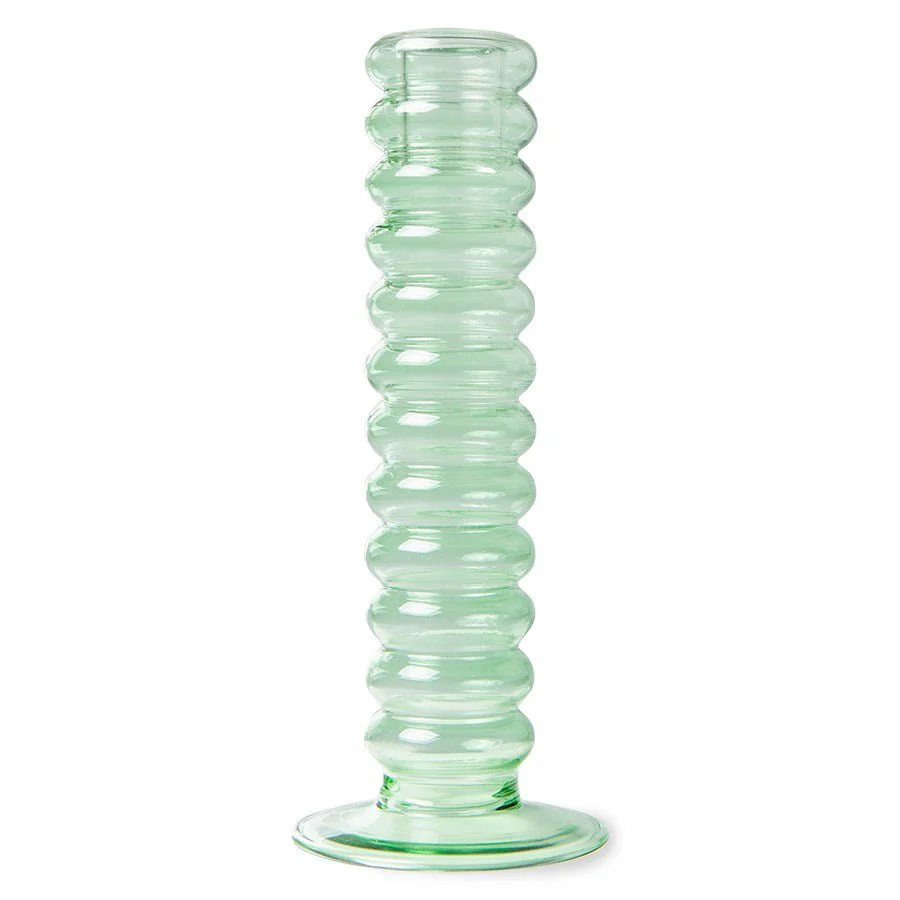The Emeralds Glass Candle Holder L Mint Green - Image 4