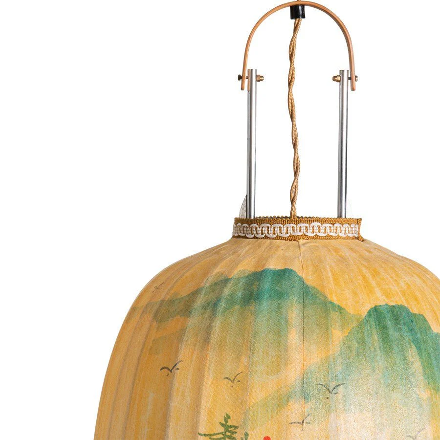 Traditional Lantern Landscape Painting Oval L - Image 3