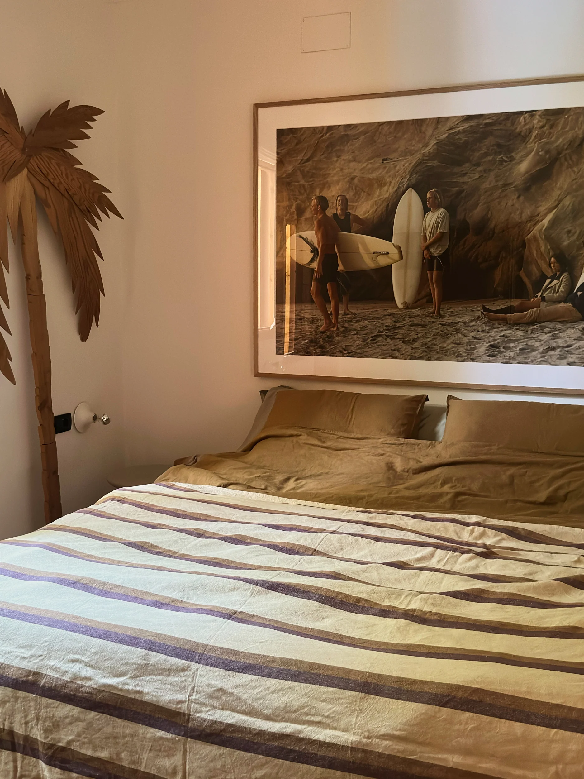 Vida Striped Bedspread Chestnut/Cream (230x275cm) - Image 4