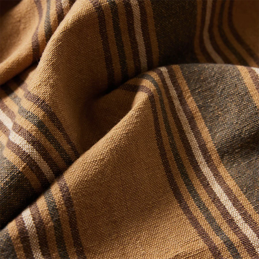 Vida Striped Table Cloth Amber/Grey (160X300cm) - Image 3