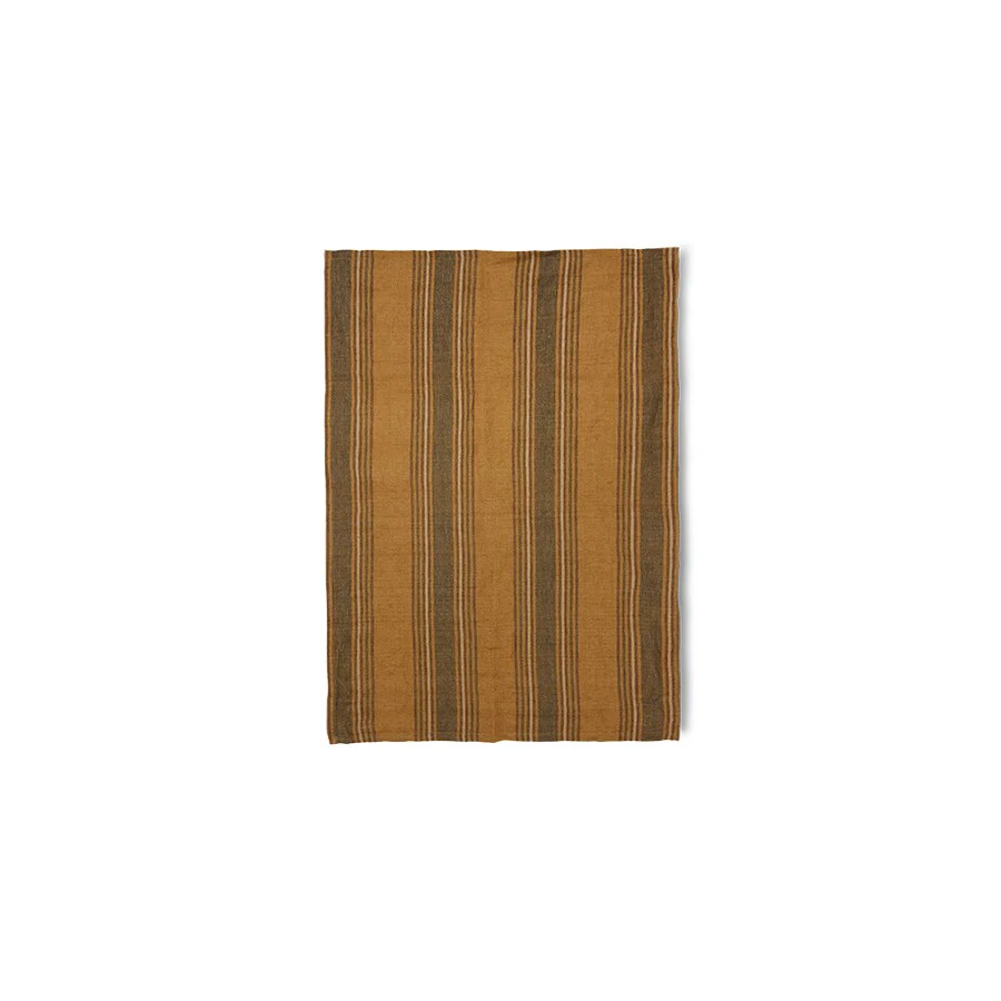 Vida Striped Tea Towel Amber/Grey (50X70cm)