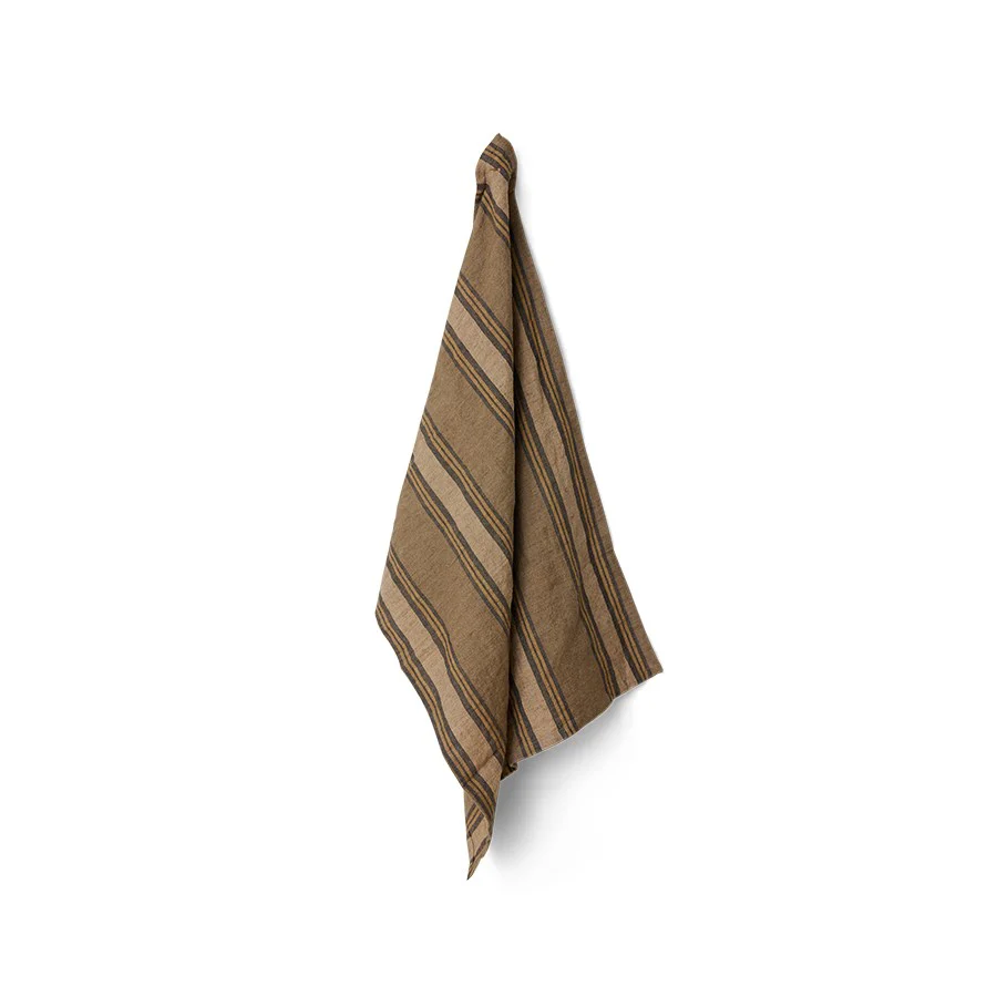 Vida Striped Tea Towel Sand/Cream (50X70cm) - Image 2