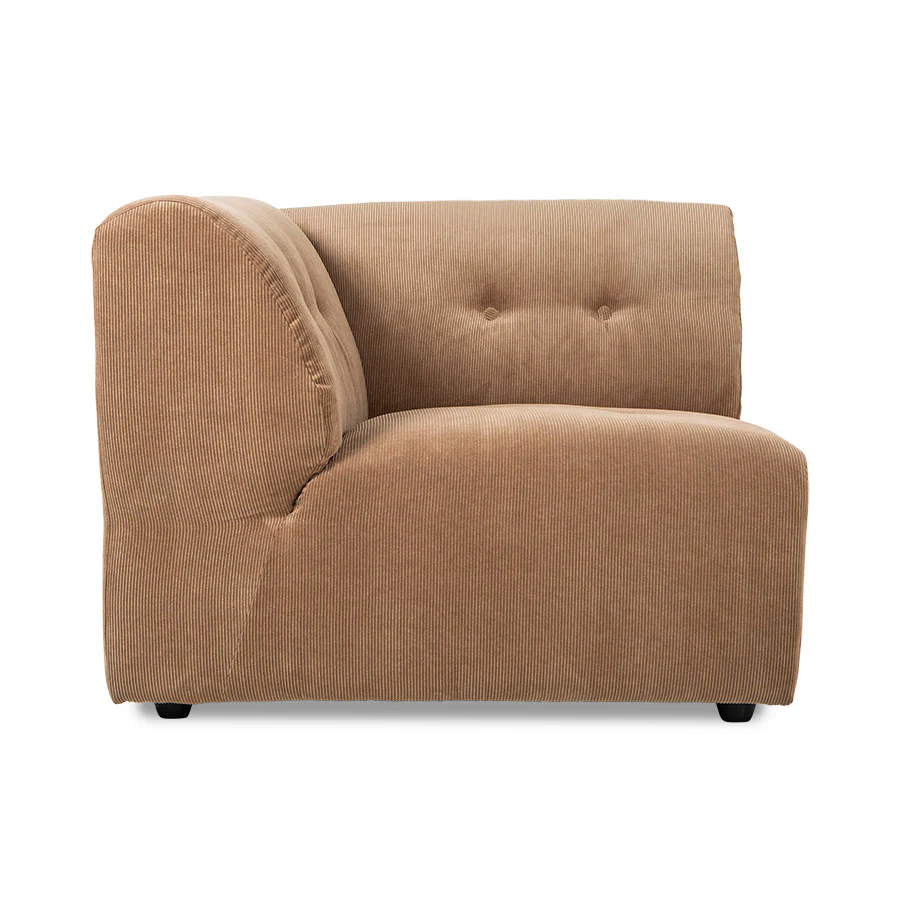Vint Modular Couch: Element Left, Corduroy Rib, Brown