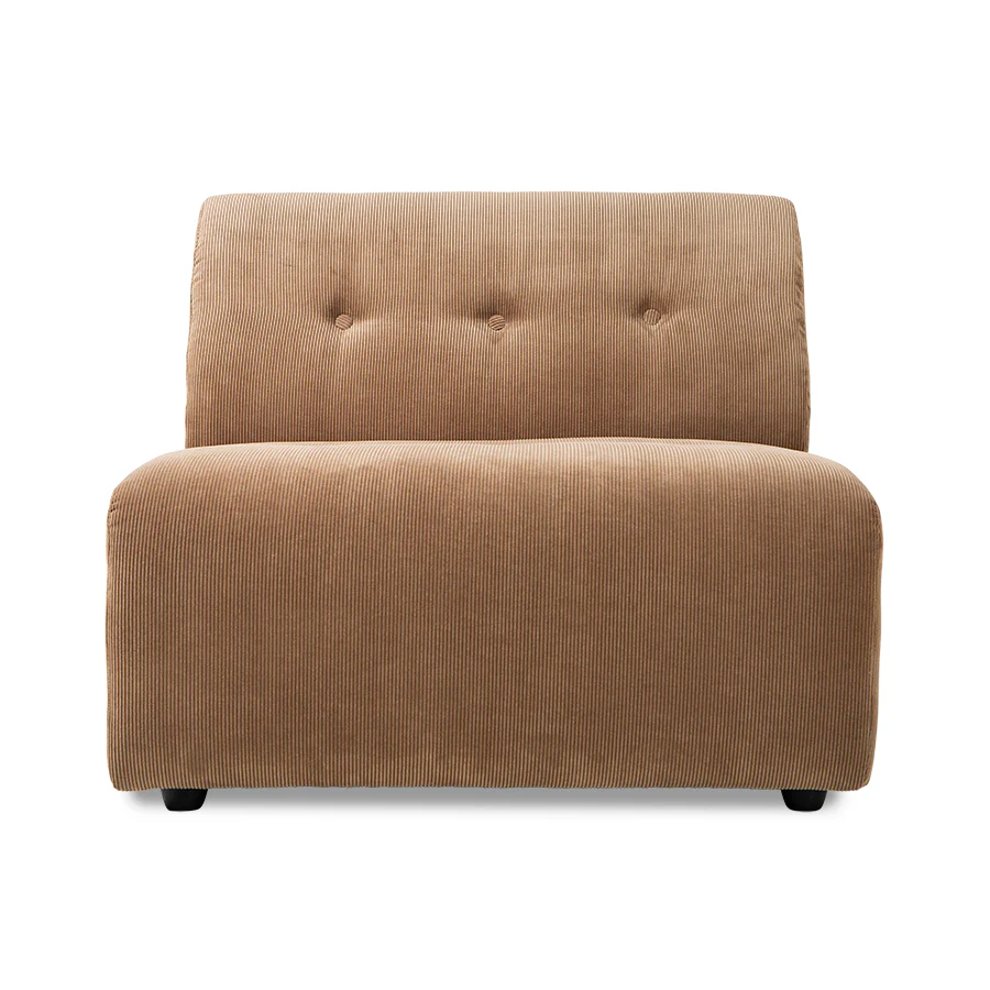 Vint Modular Couch: Element Middle, Corduroy Rib Brown