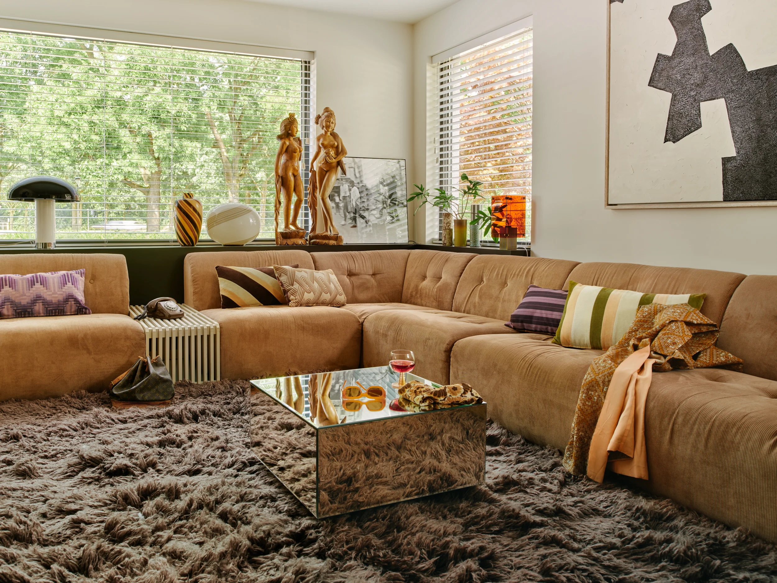Vint Modular Couch: Element Left, Corduroy Rib, Brown - Image 2